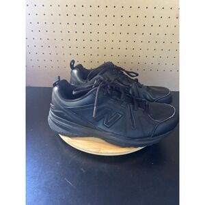 New Balance Shoes Mens 12 2E(WIDE) 608v5 Black Leather Slip Resistant Sneakers